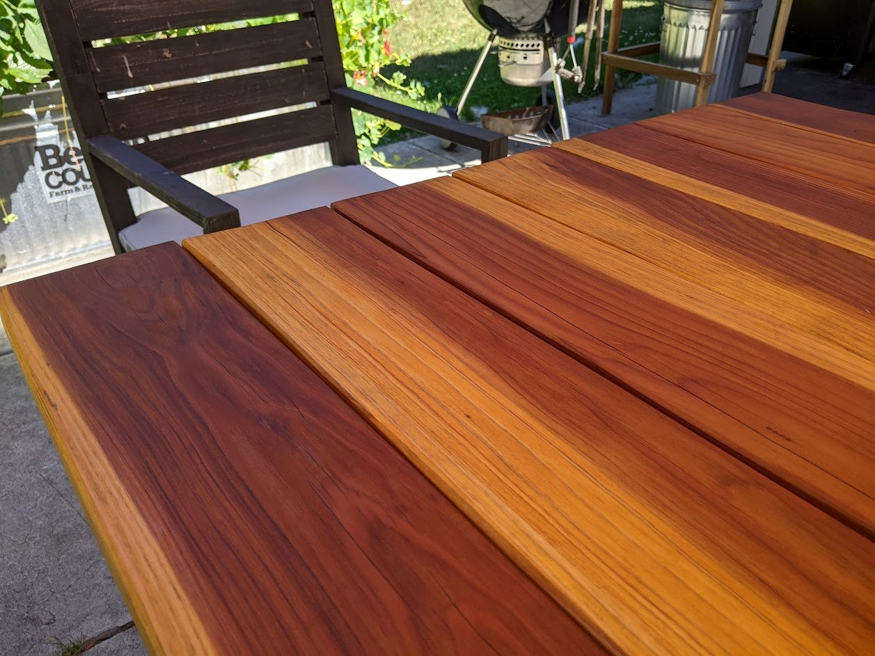 Farmhouse Redwood Dining Table – view 5