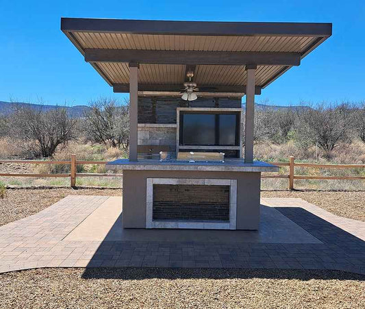 Patio Elegance KoKoMo Baja Outdoor Kitchen with 12' x 12' Patio Cover