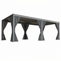 10X12/12X20Ft Louvered Pergola, Waterproof Roof All Weather Rust-Resistant Gazebo for Backyard Patio