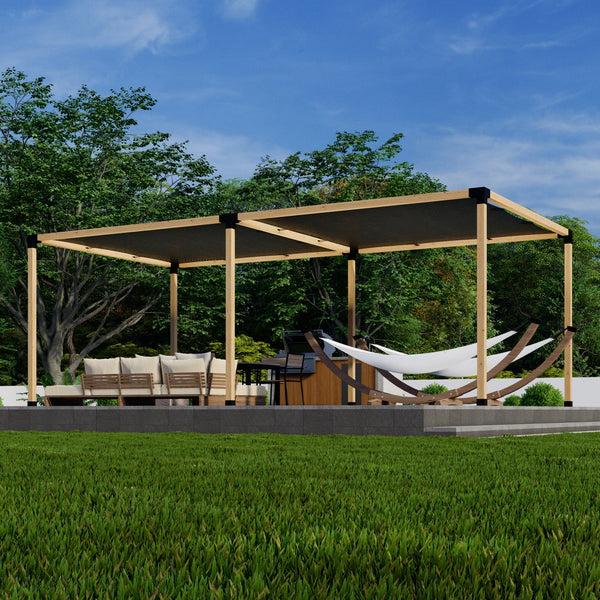 Patio Elegance DIY Freestanding Pergola Hardware Kit with Shade Canopies