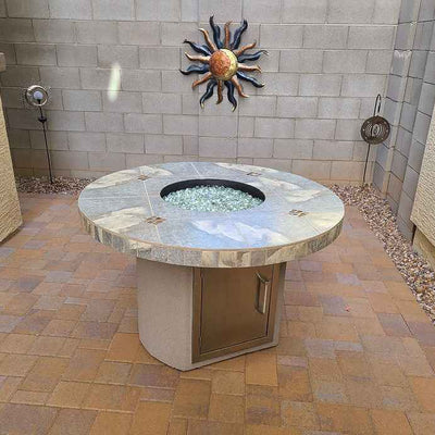 Bahama Round Fire Table – 35,000 BTU | Patio Elegance